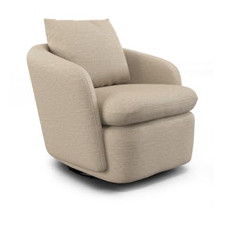 Leigh 33" Swivel Lounge Chair - Silver Taupe