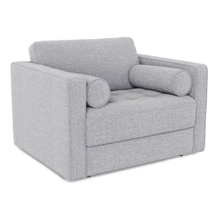 Sven 45.5" Tufted Sleeper Chair - Stone Gray