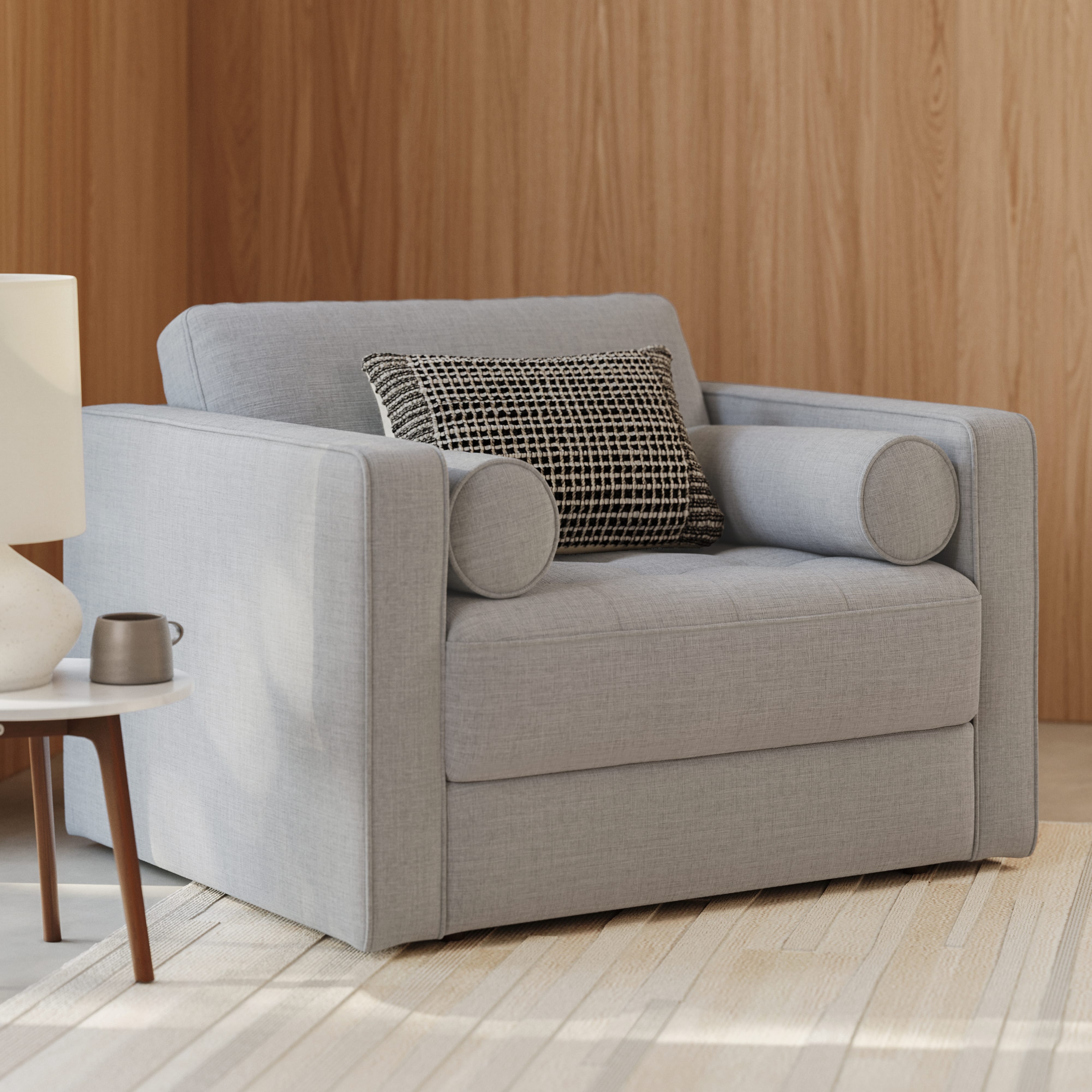 Sven Stone Gray Fold-out Bed Sleeper Lounge Chair | Article