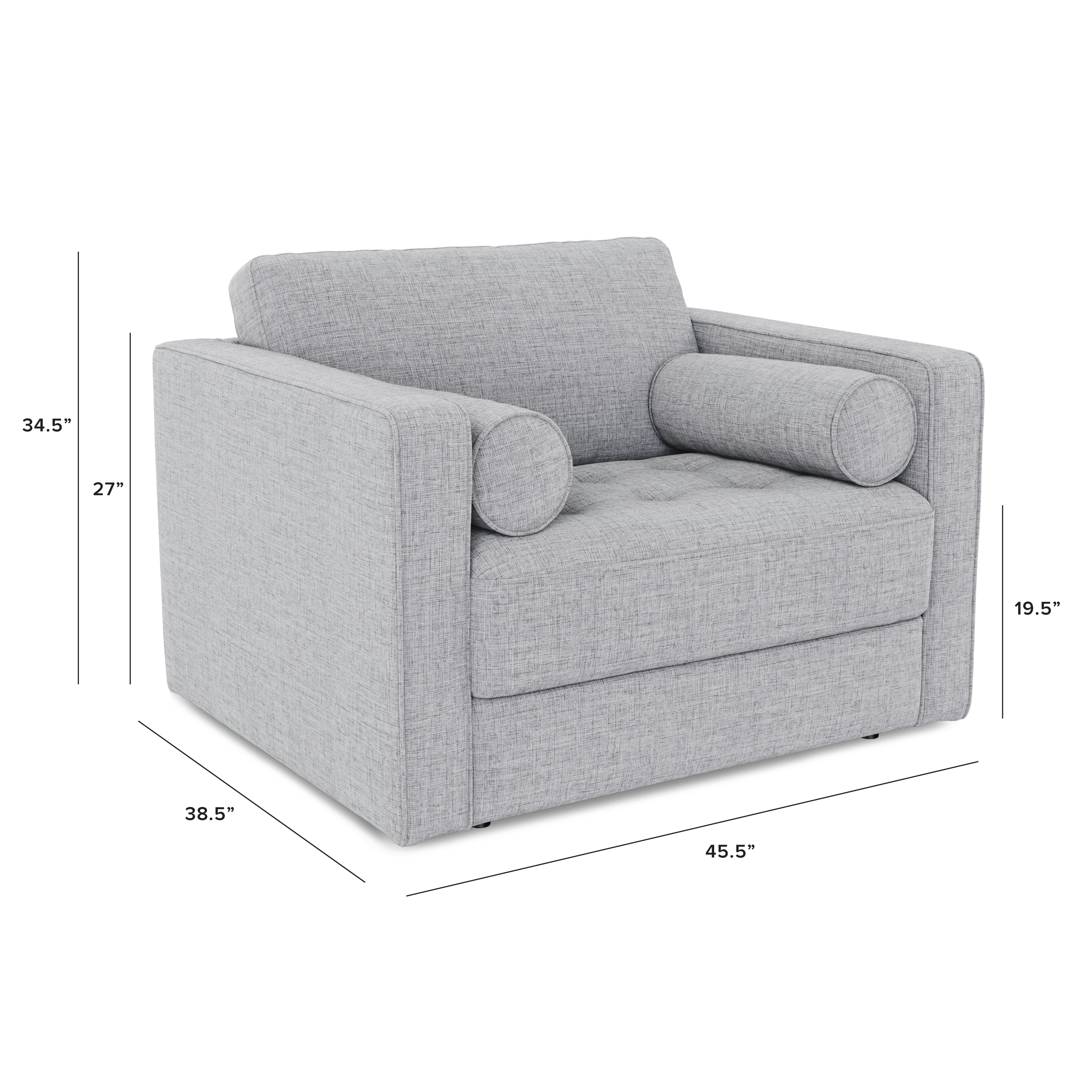 Sven Stone Gray Fold-out Bed Sleeper Lounge Chair | Article