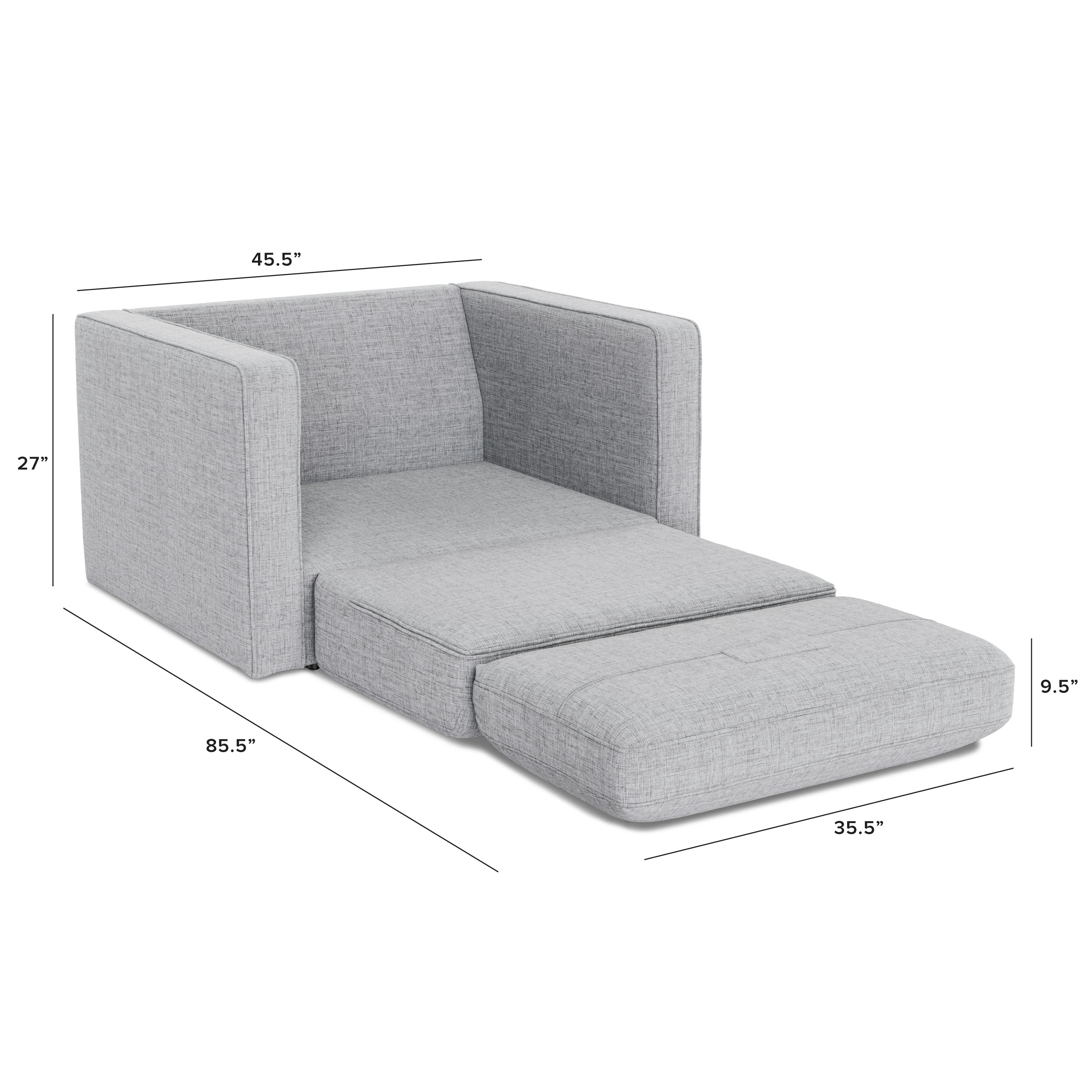 Sven Stone Gray Fold-out Bed Sleeper Lounge Chair | Article