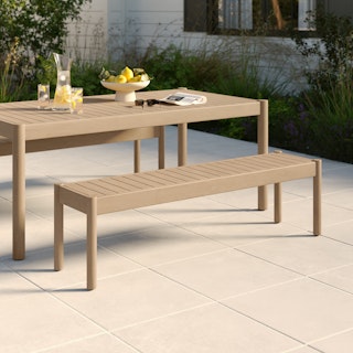 Rosa 65" Outdoor Bench - Eucalyptus