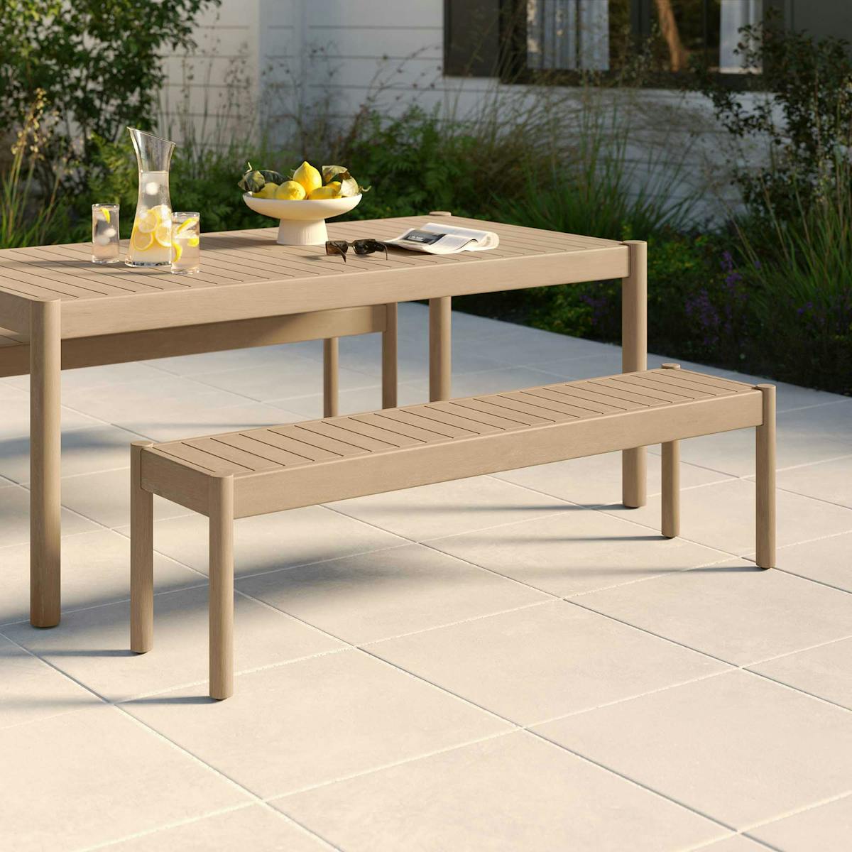 Rosa Solid Eucalyptus Outdoor Bench | Article