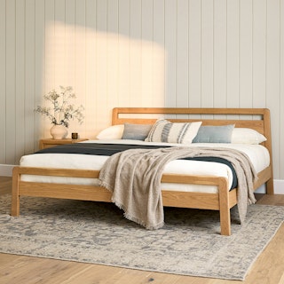 Dalsa King Bed - Natural Oak