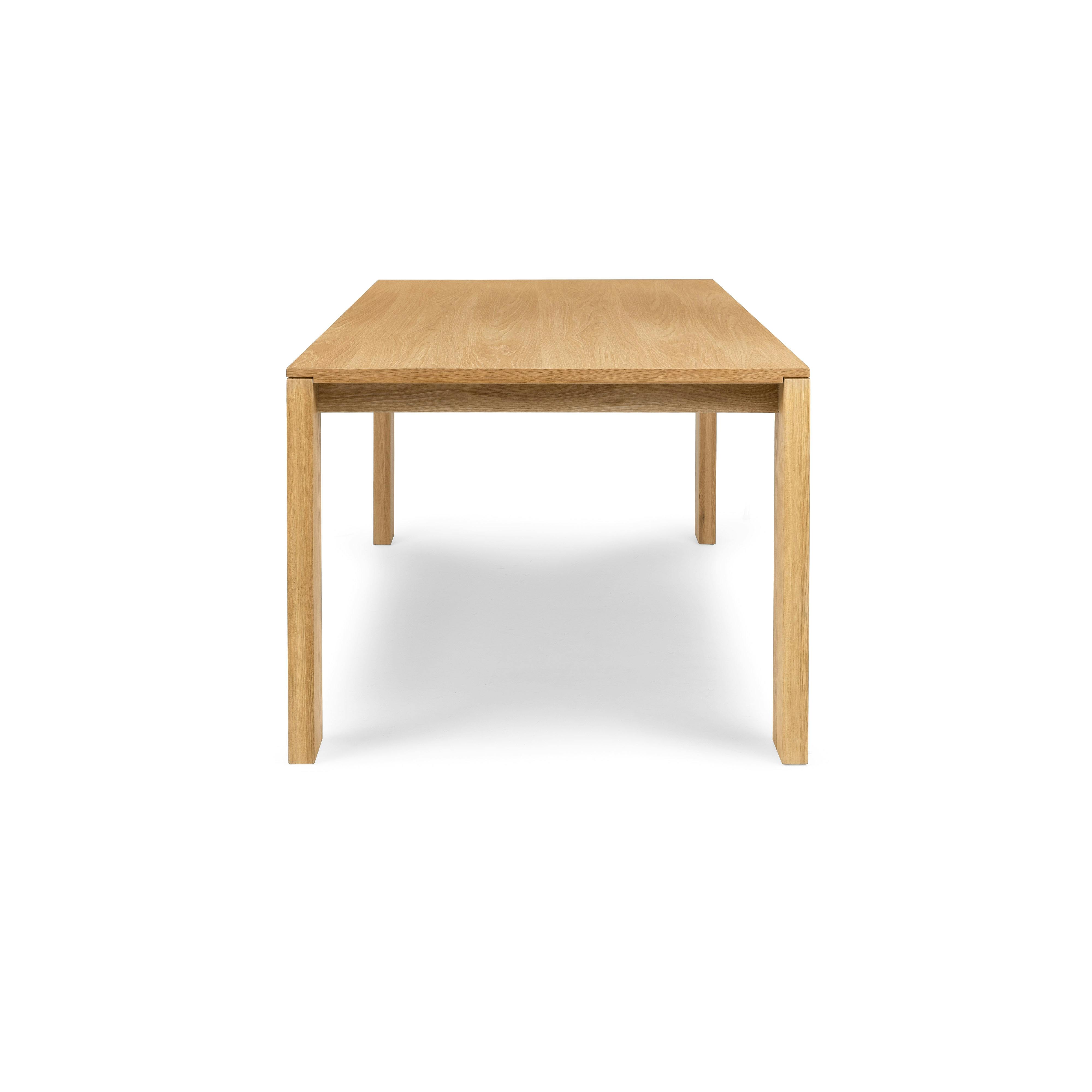BYO TABLE D LEG 120×60 OAK Dako Natural Oak Wood Dining Table for 6, Japandi Style | Article