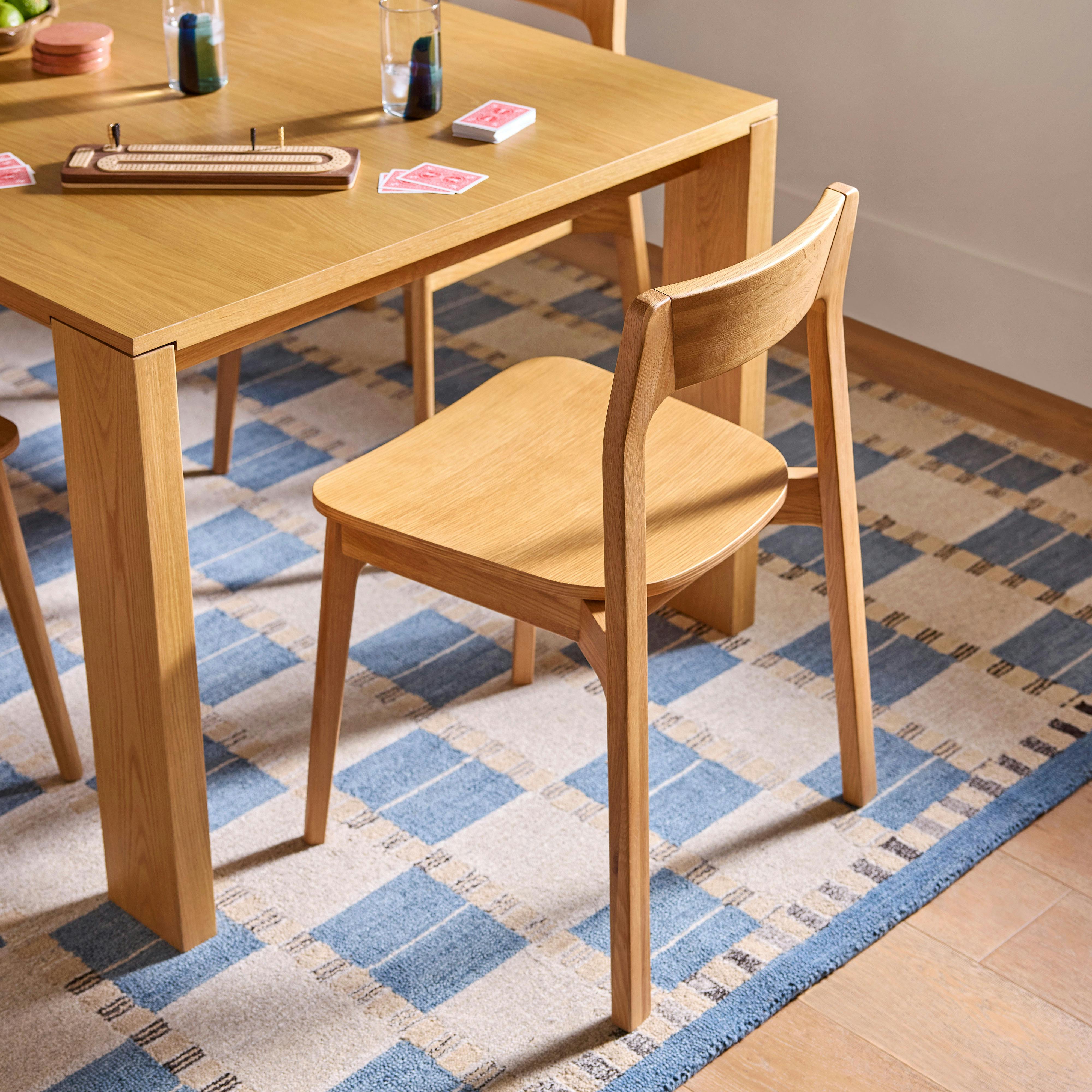 Dako Natural Oak Wood Extendable Dining Table, Japandi Style | Article