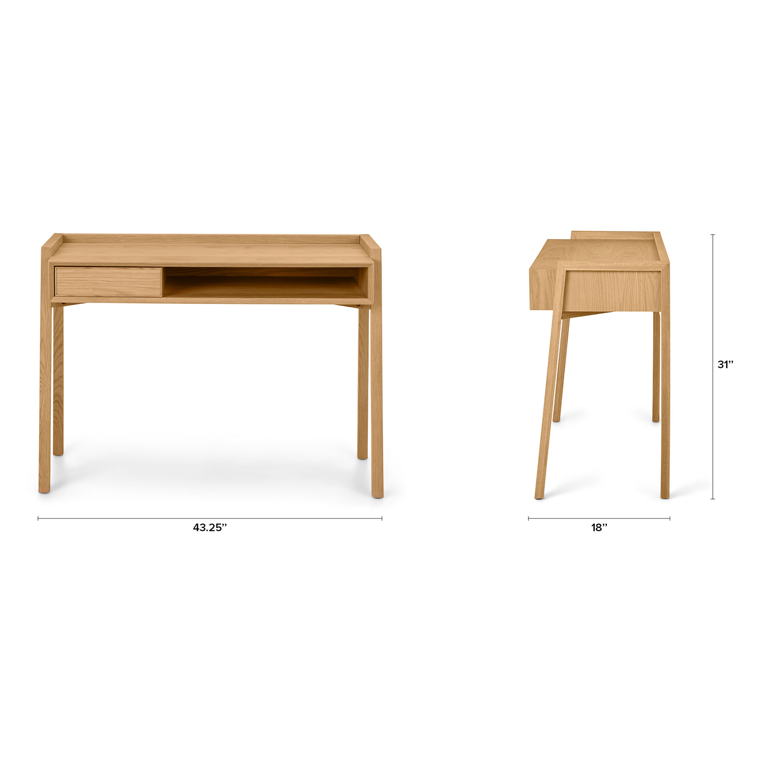 Fantol oak desk discount