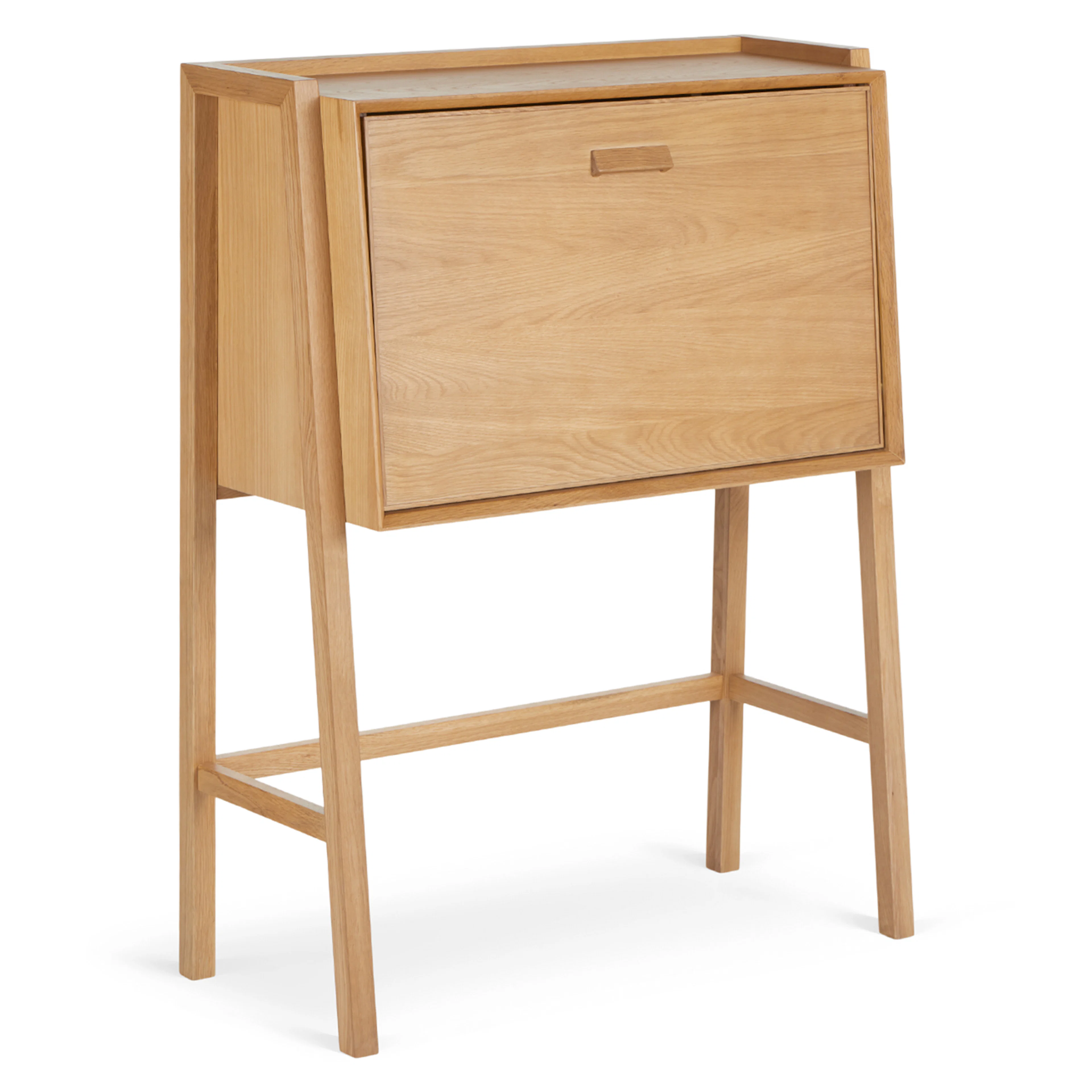 Fantol 35.5" Natural Oak Cabinet Desk - Stylish & Functional