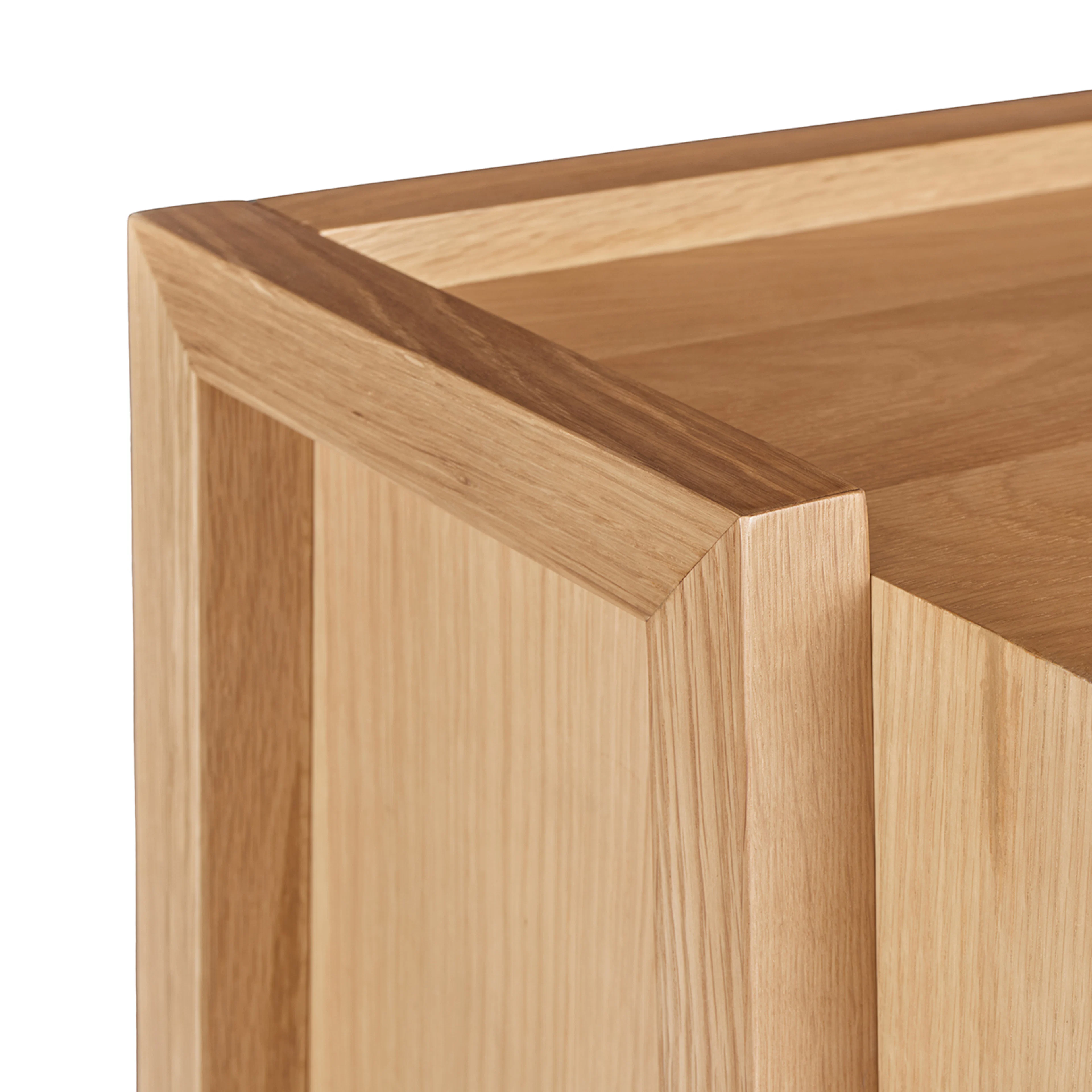 Fantol 35.5" Natural Oak Cabinet Desk - Stylish & Functional