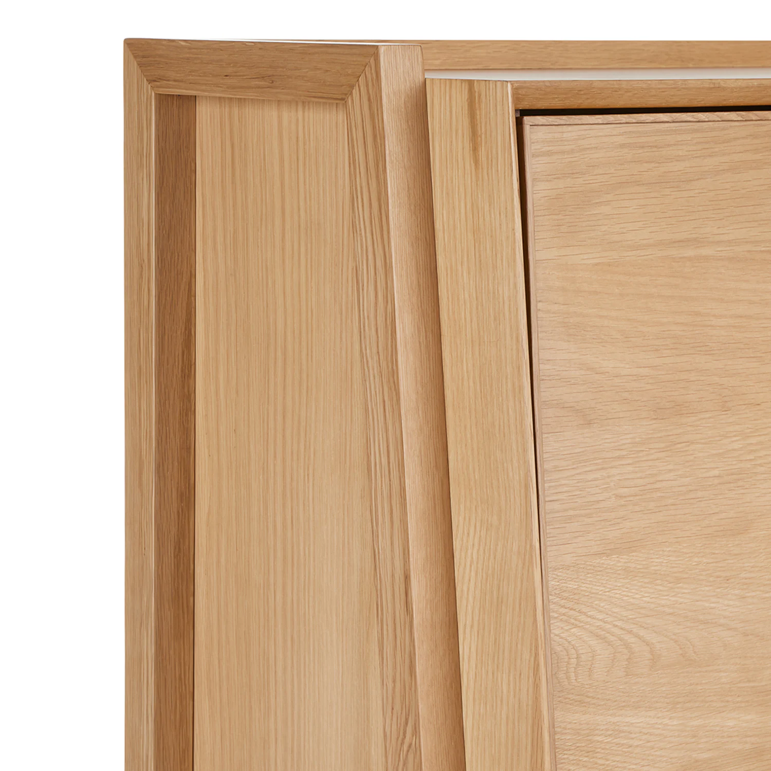 Fantol 35.5" Natural Oak Cabinet Desk - Stylish & Functional