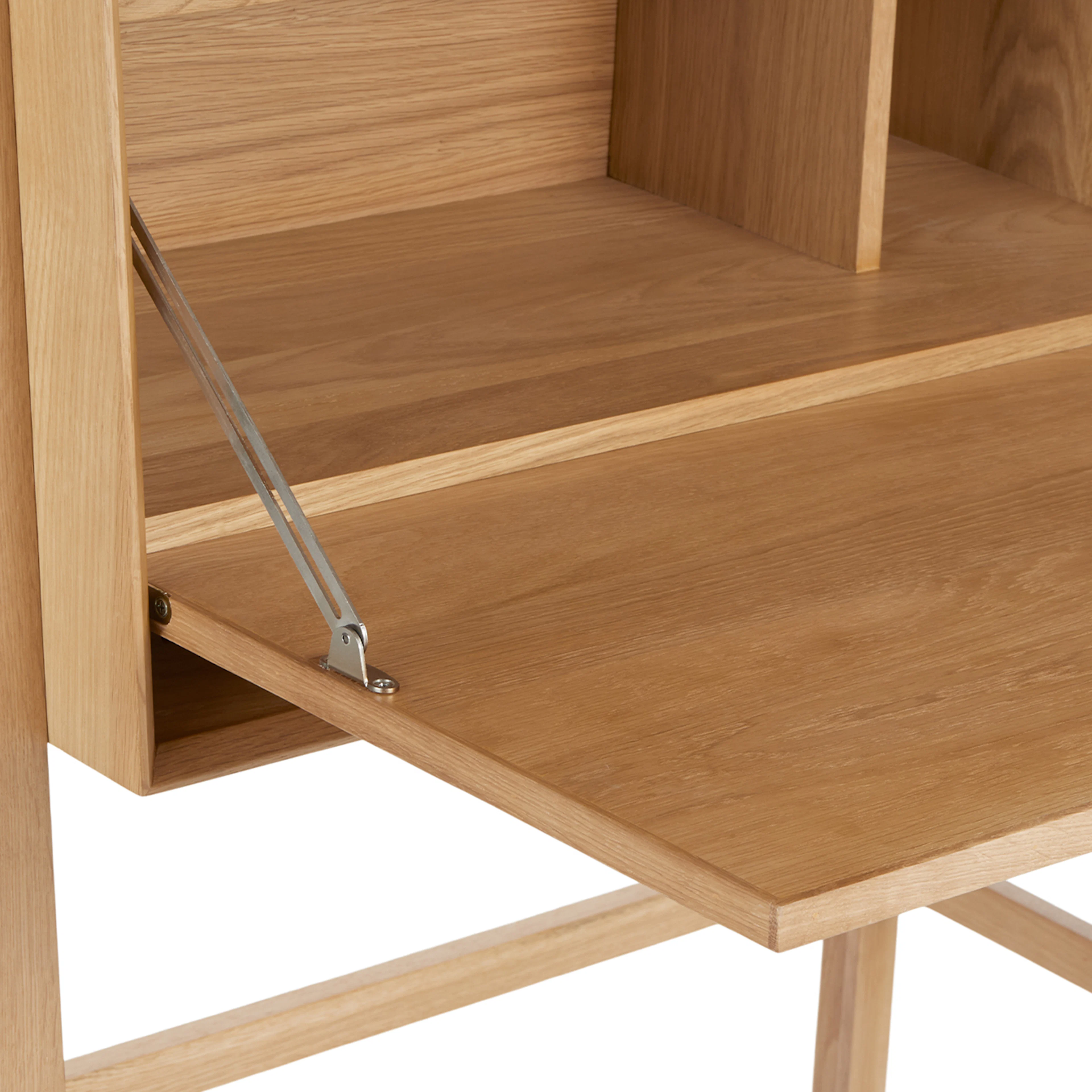 Fantol 35.5" Natural Oak Cabinet Desk - Stylish & Functional