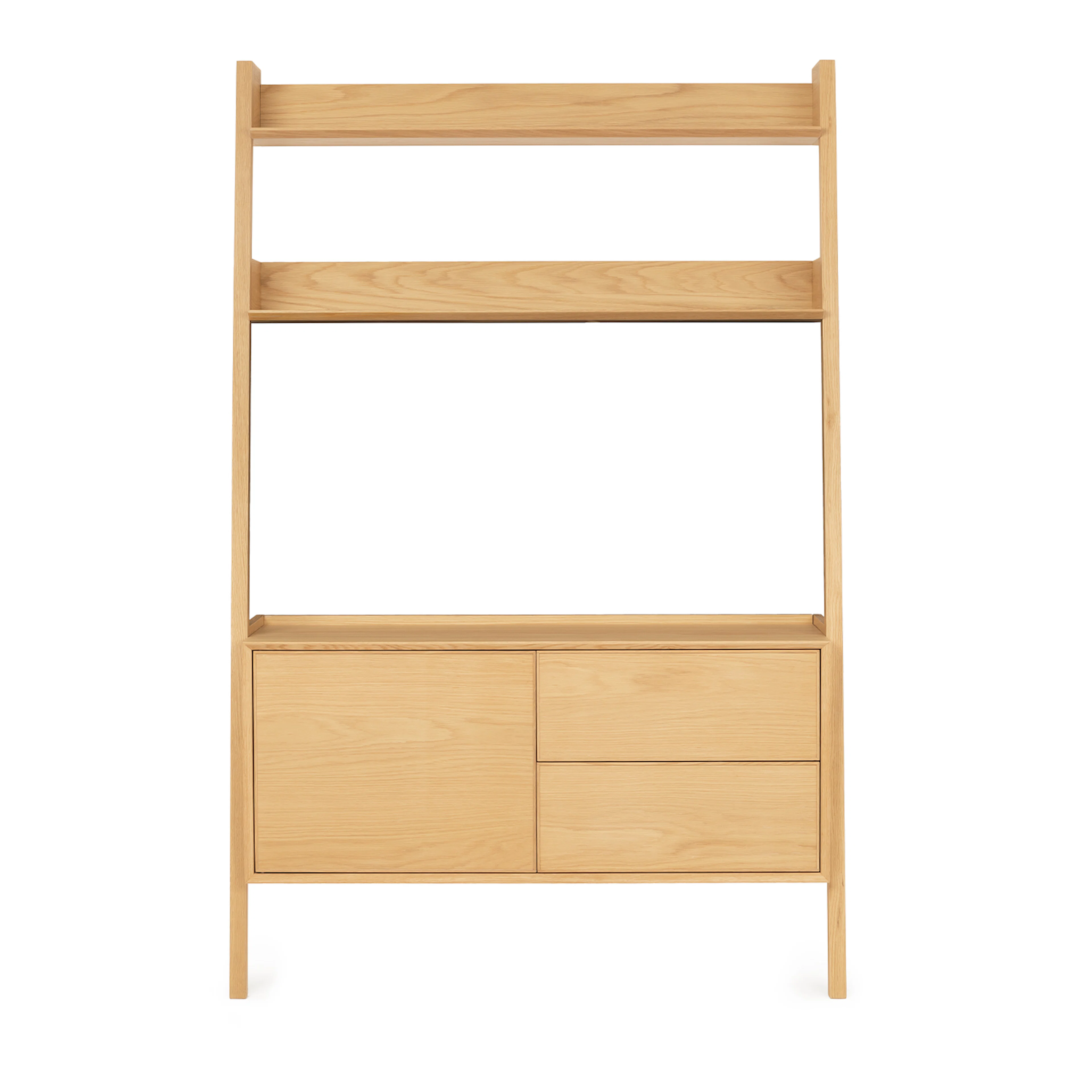Fantol 51.5" Shelving Unit with Storage - Natural Oak
