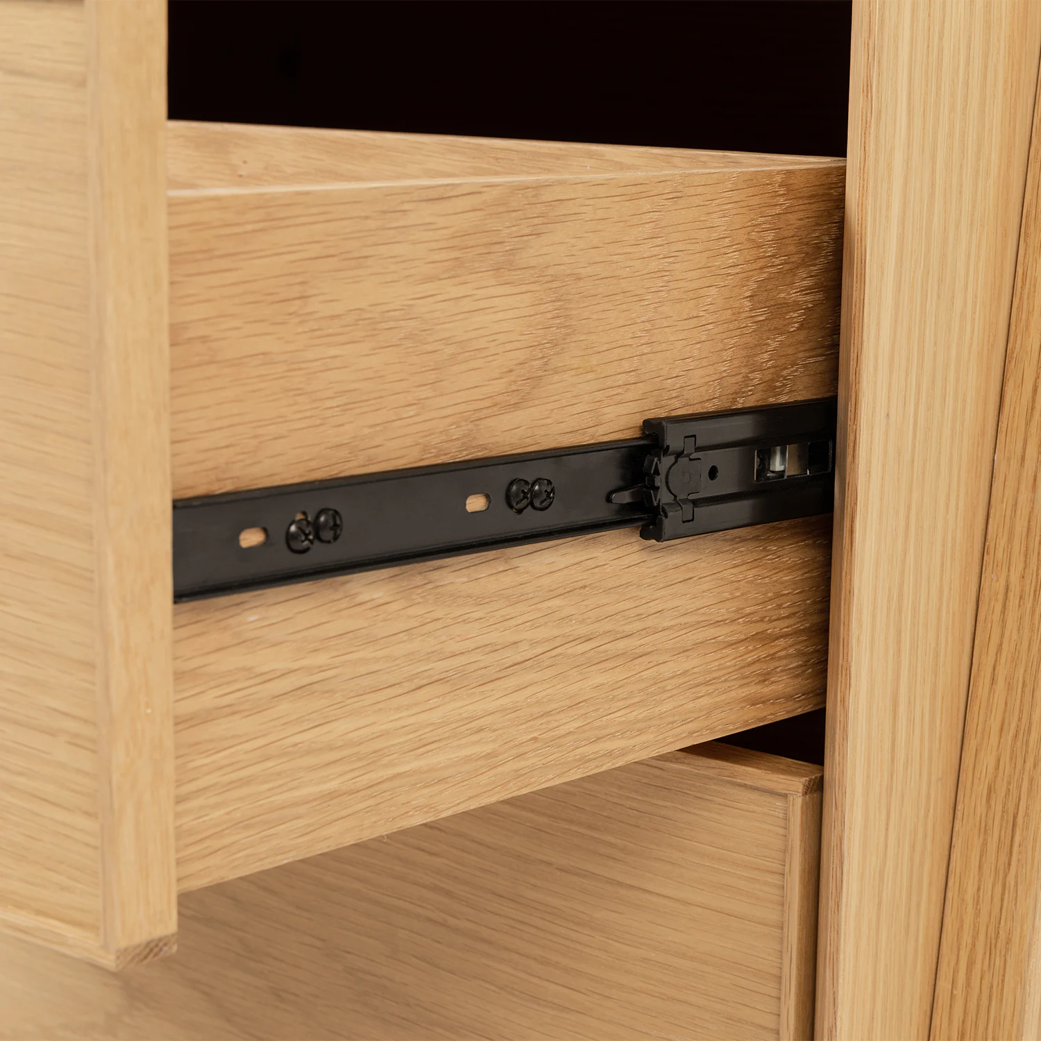 Fantol 51.5" Shelving Unit with Storage - Natural Oak