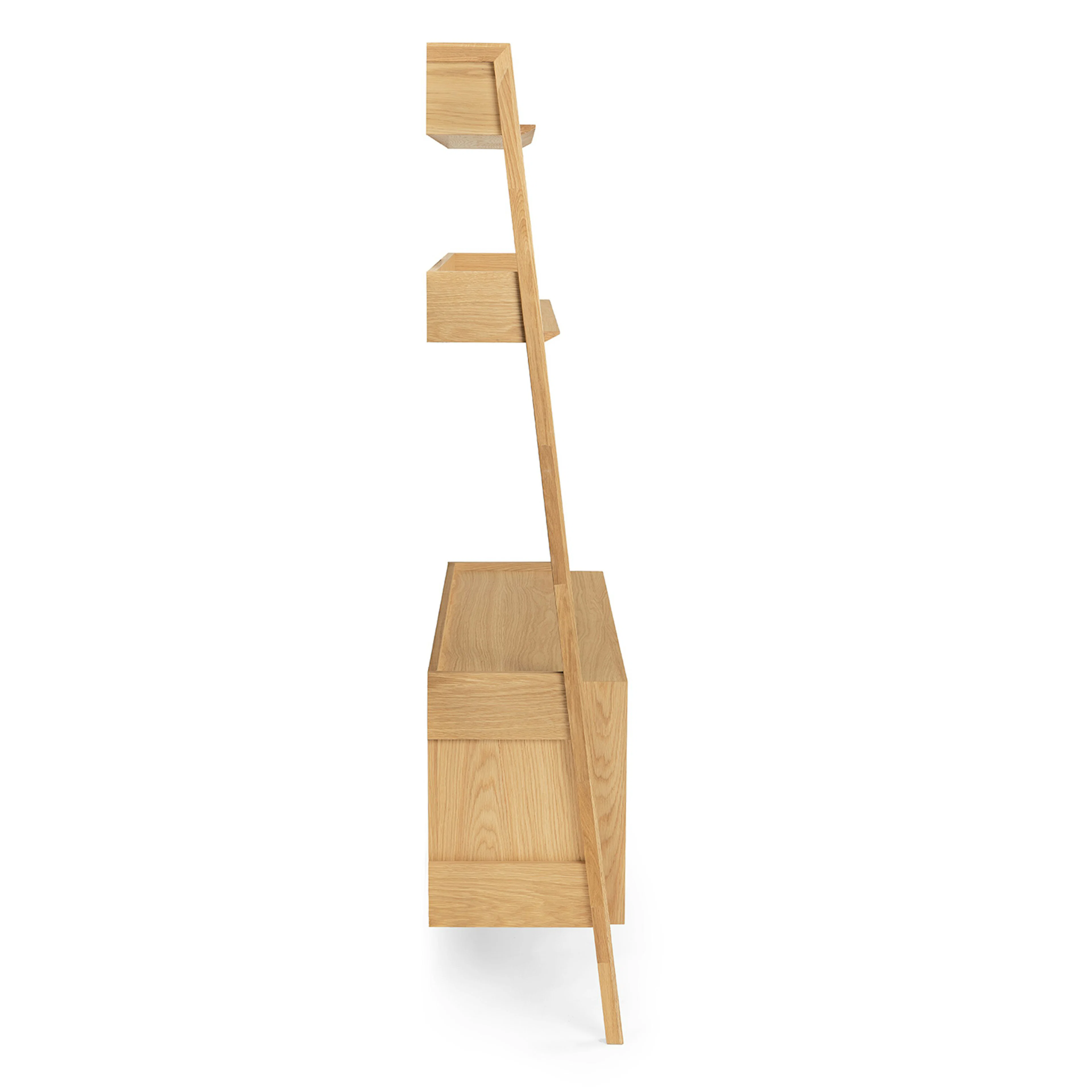 Fantol 51.5" Shelving Unit with Storage - Natural Oak