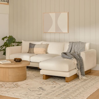 Kalok 92" Reversible Sectional - Buckler Ivory