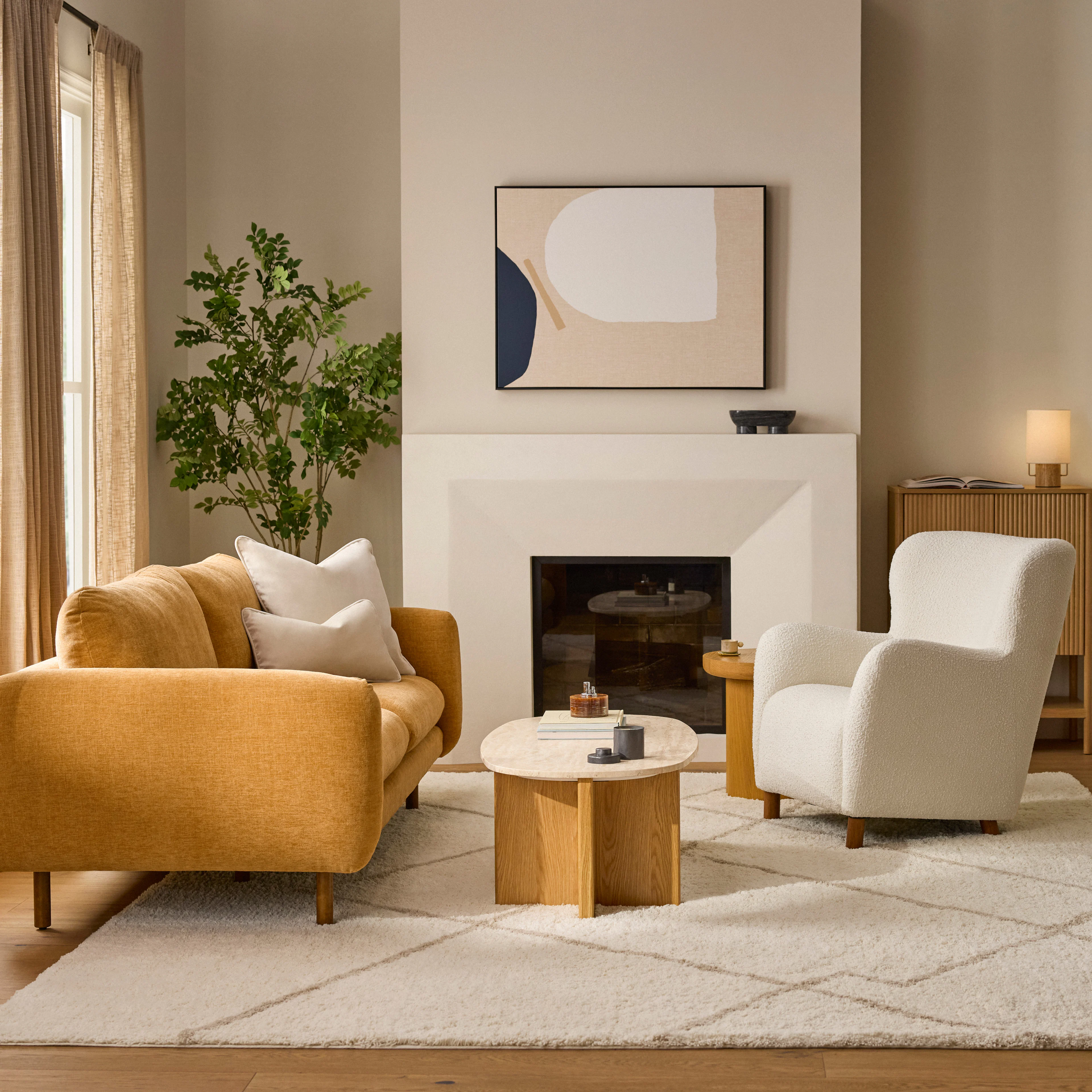 Sanders 85.5" Sofa - Hestia Ginger