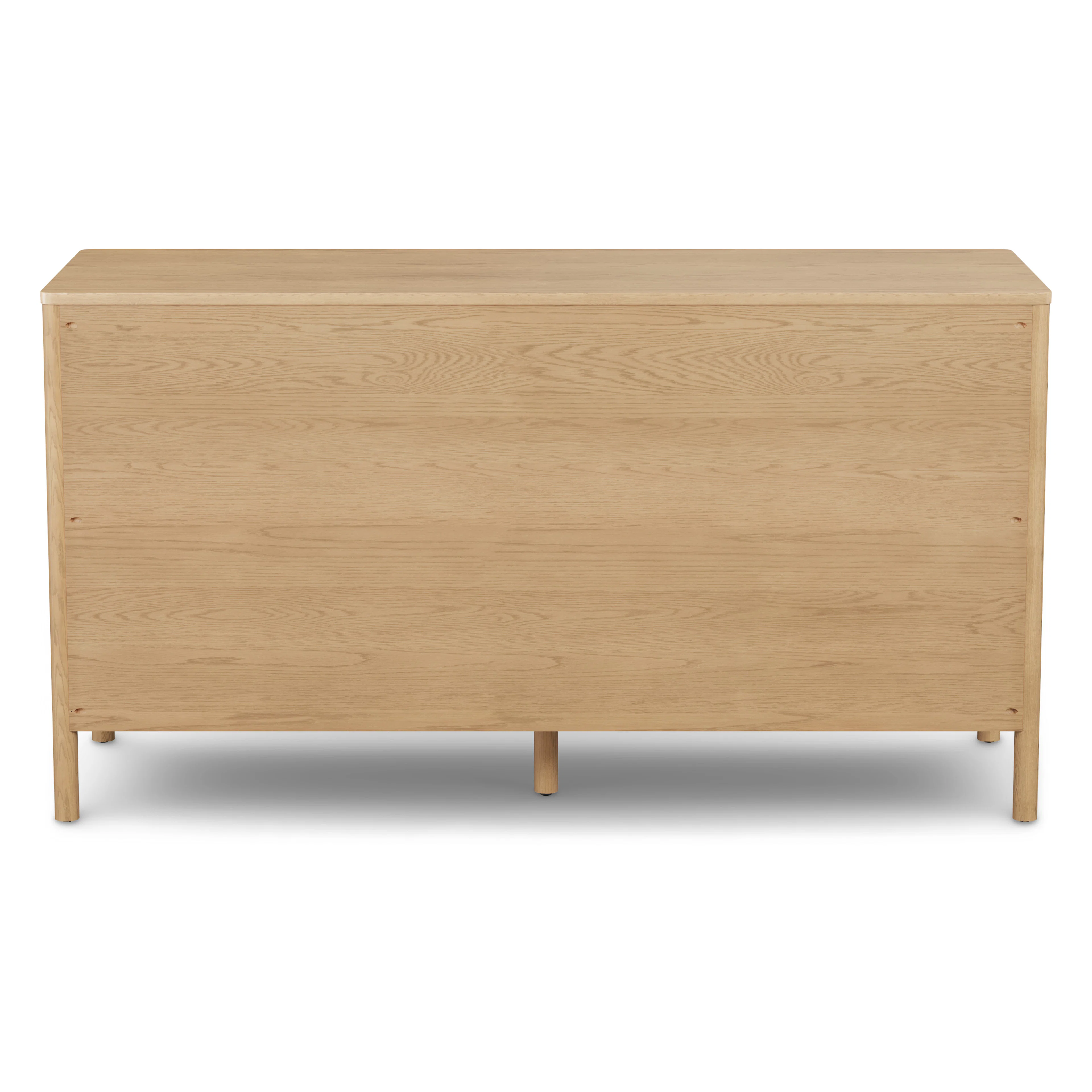 Liv Fluted White Oak 6-Drawer Double Dresser | Scandinavian