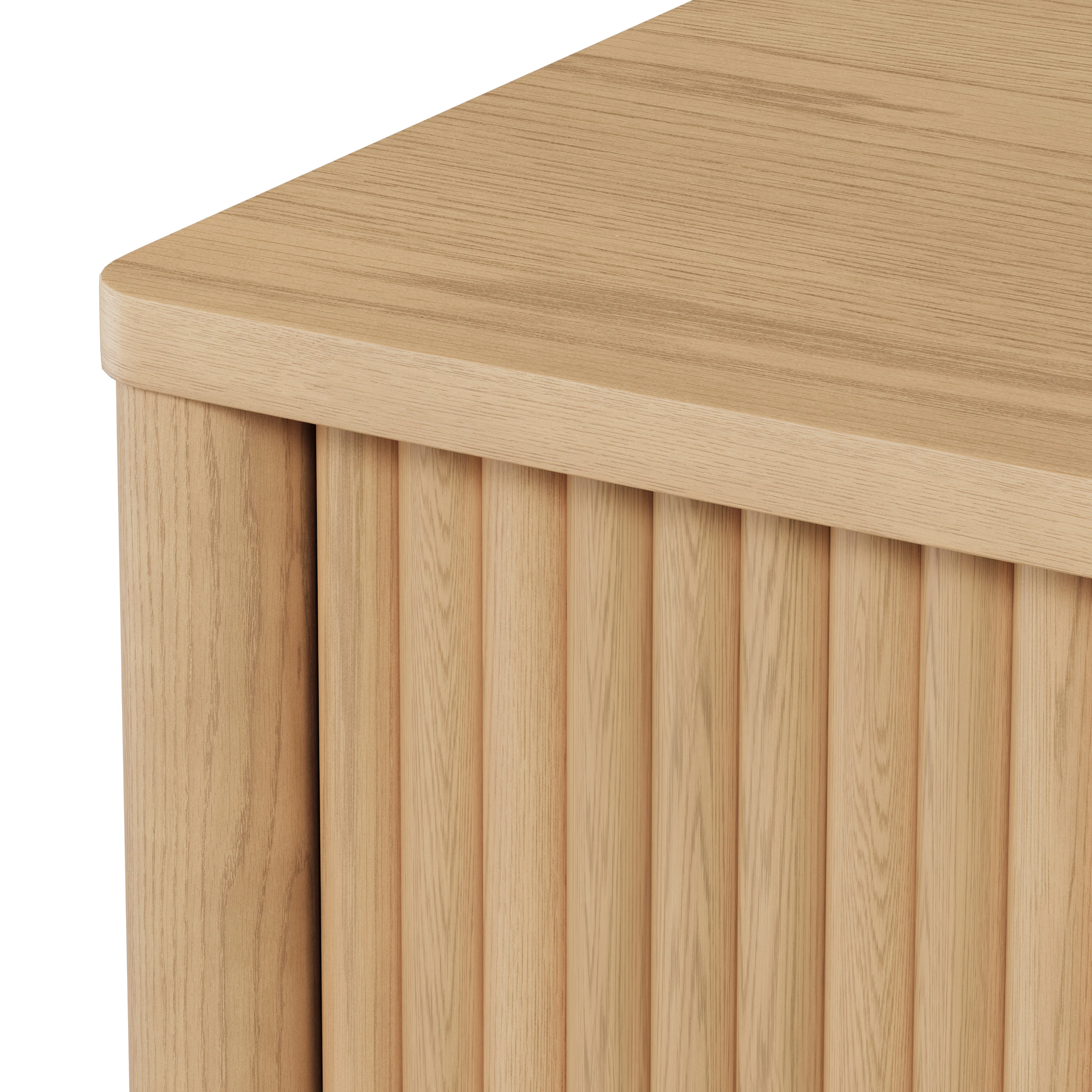 Liv Fluted White Oak 6-Drawer Double Dresser | Scandinavian