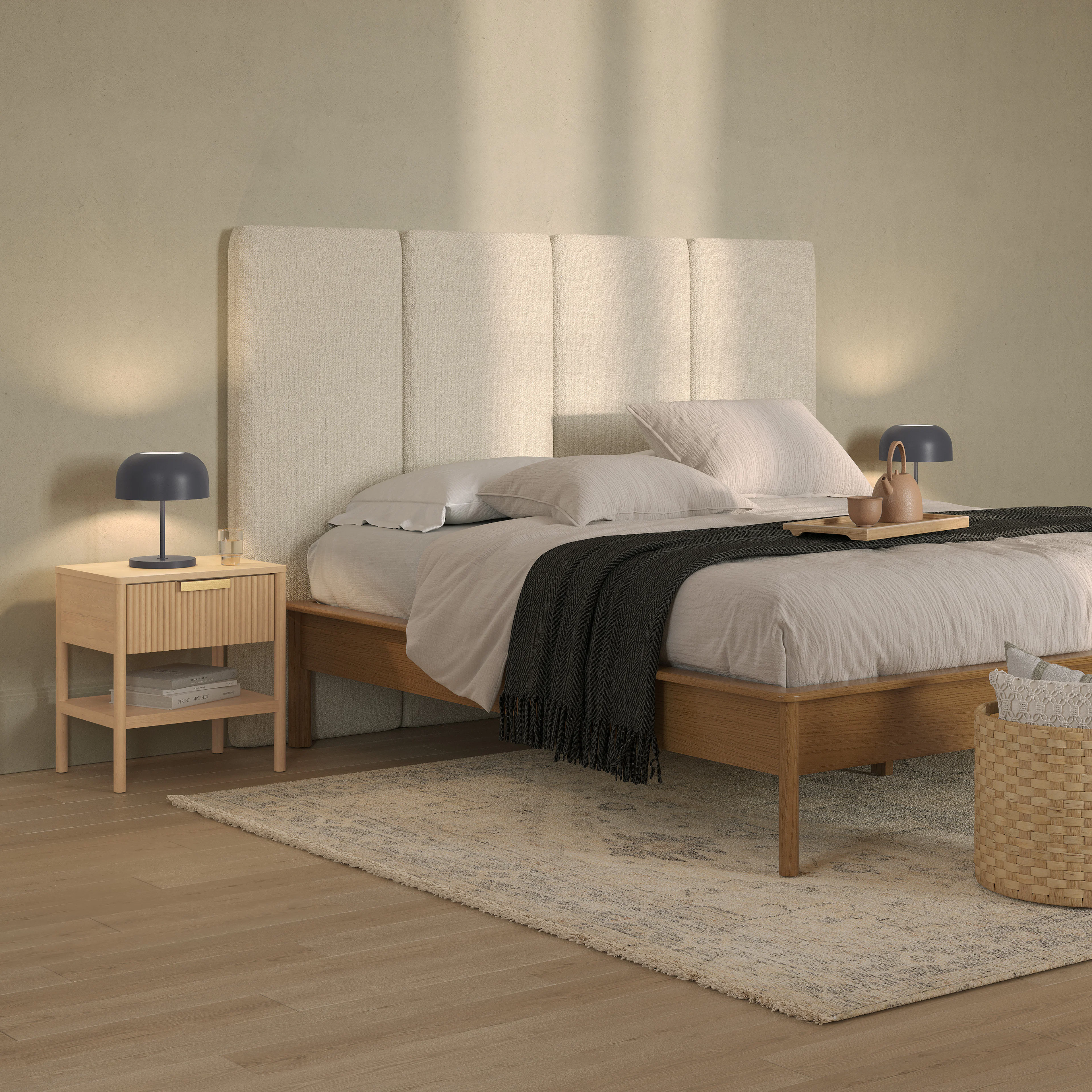 Liv 1-Drawer Nightstand - White Oak