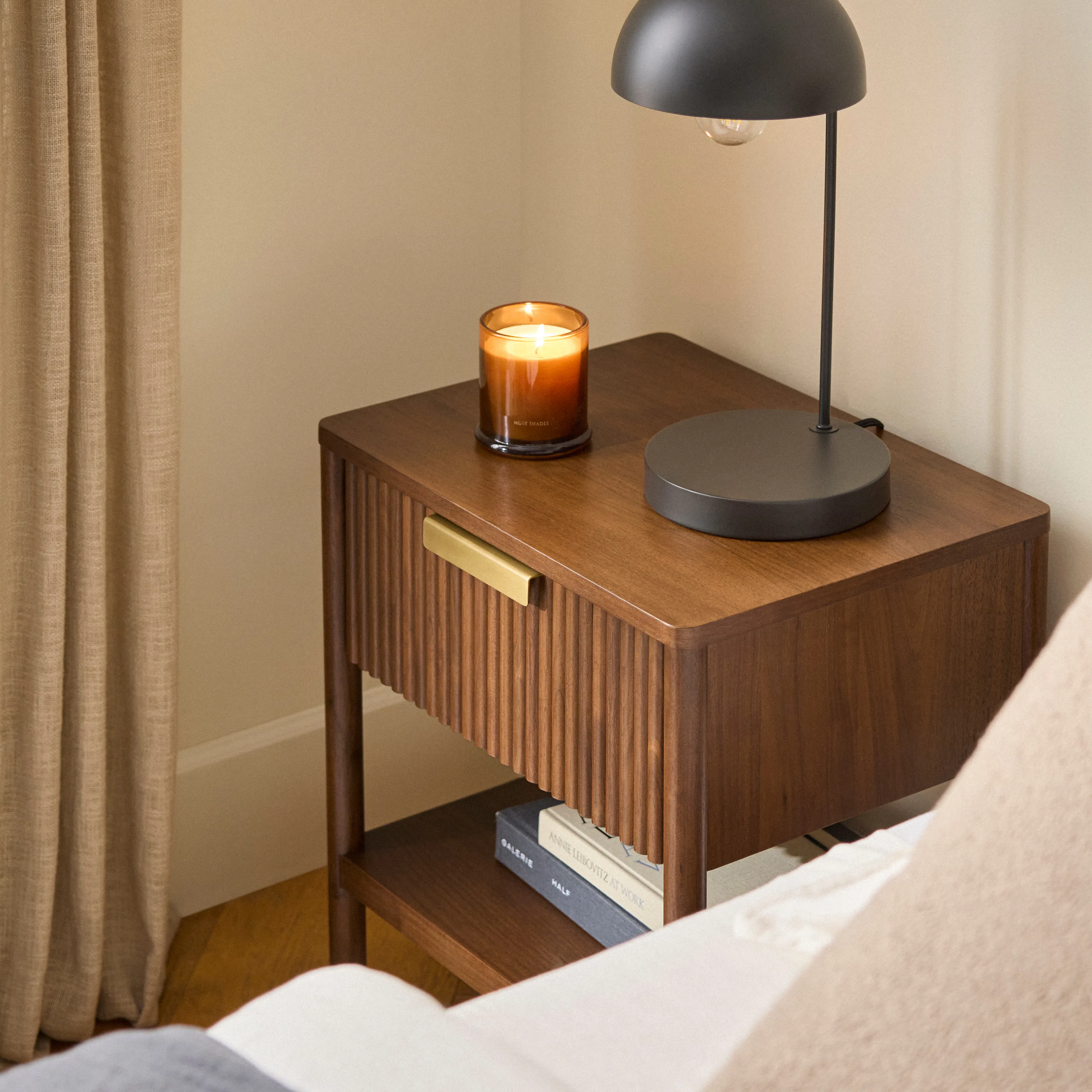 Liv 1-Drawer Nightstand - Walnut