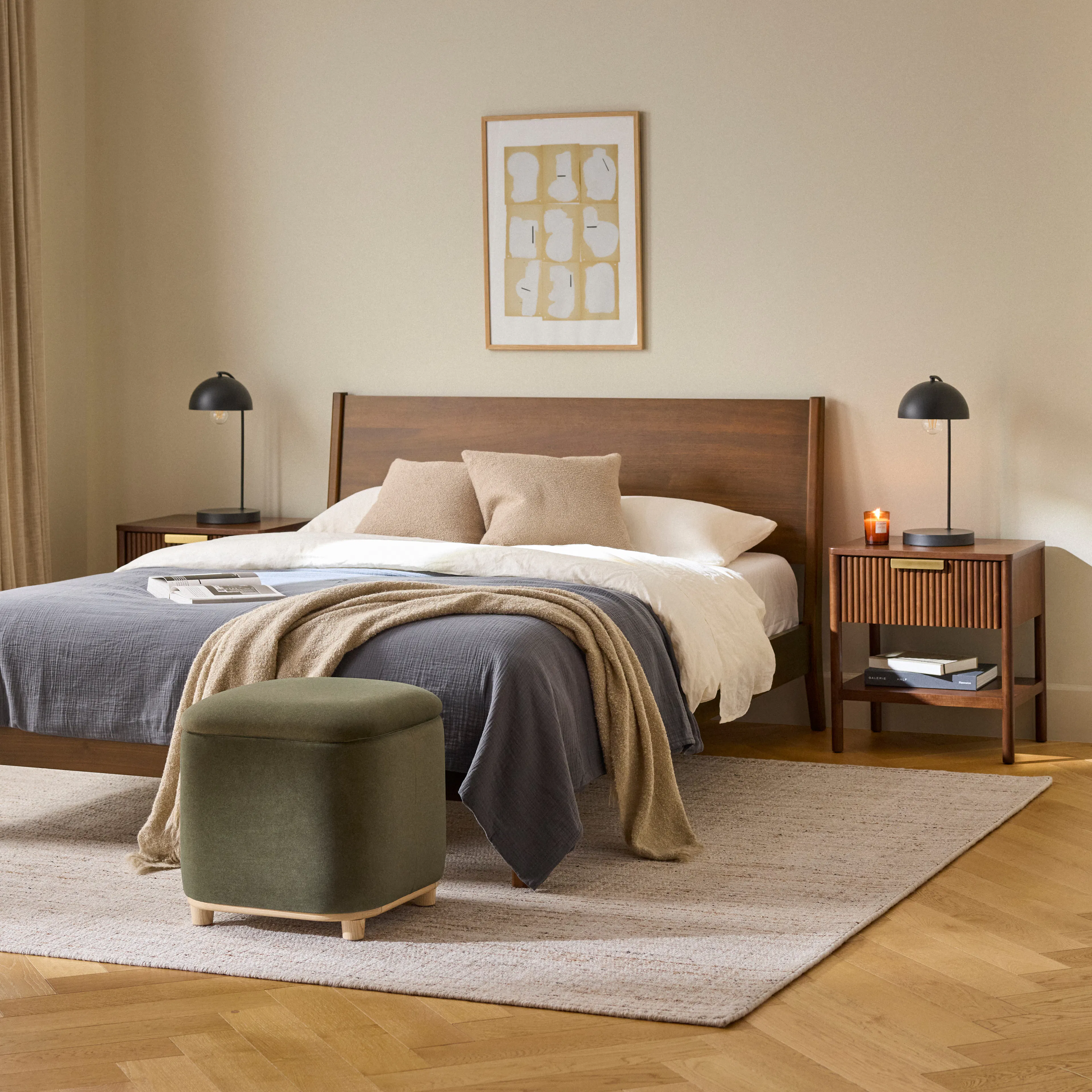 Liv 1-Drawer Nightstand - Walnut