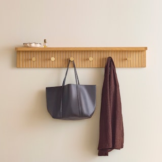 Kouva 47" Shelf and Coat Rack - Natural Oak
