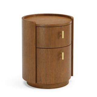 Miila 2-Drawer Nightstand - Smoked Oak