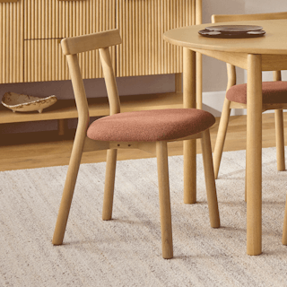 Ulka Dining Chair - White Oak and Ratine Oxide