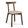 Ulka Dining Chair - Walnut and Ratine Buff