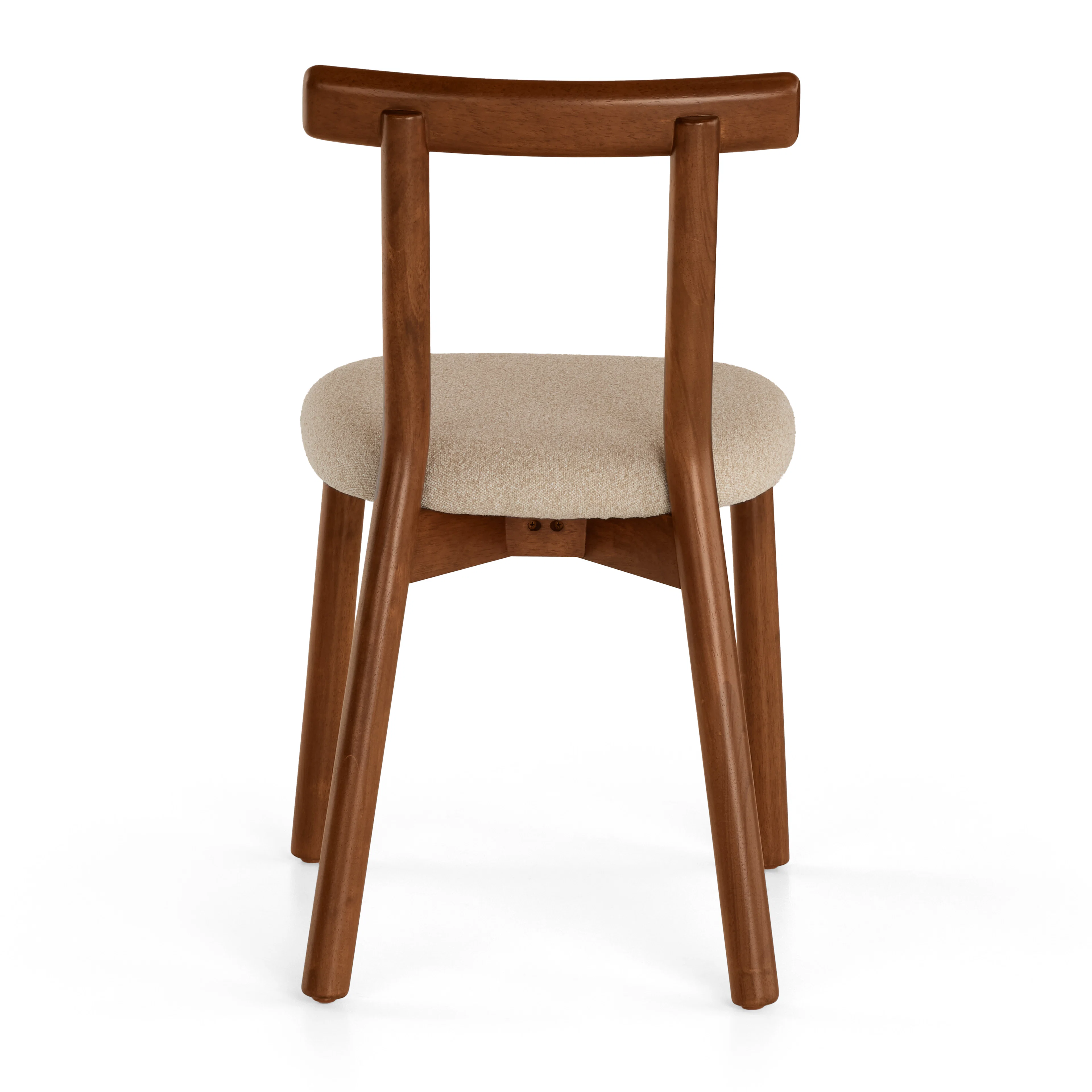 Ulka Dining Chair - Walnut and Ratine Buff