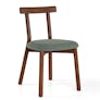 Ulka Dining Chair - Walnut and Ratine Green