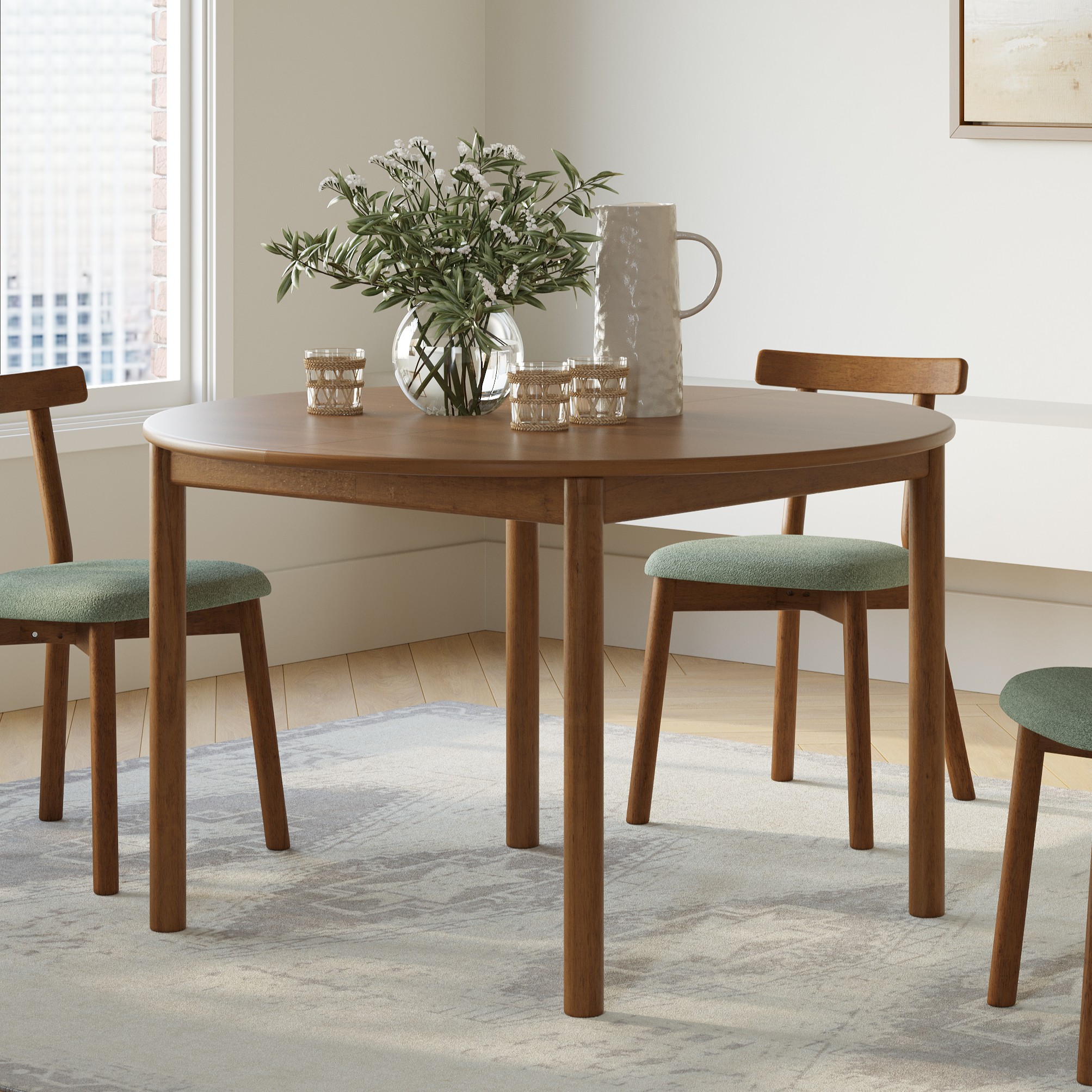 Heidi 48"-67.75" Extendable Walnut Dining Table