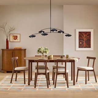 Heidi 48" - 67.75" Extendable Round Dining Table - Walnut