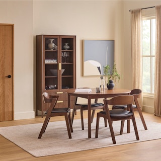 Heidi 48" - 67.75" Extendable Round Dining Table - Walnut