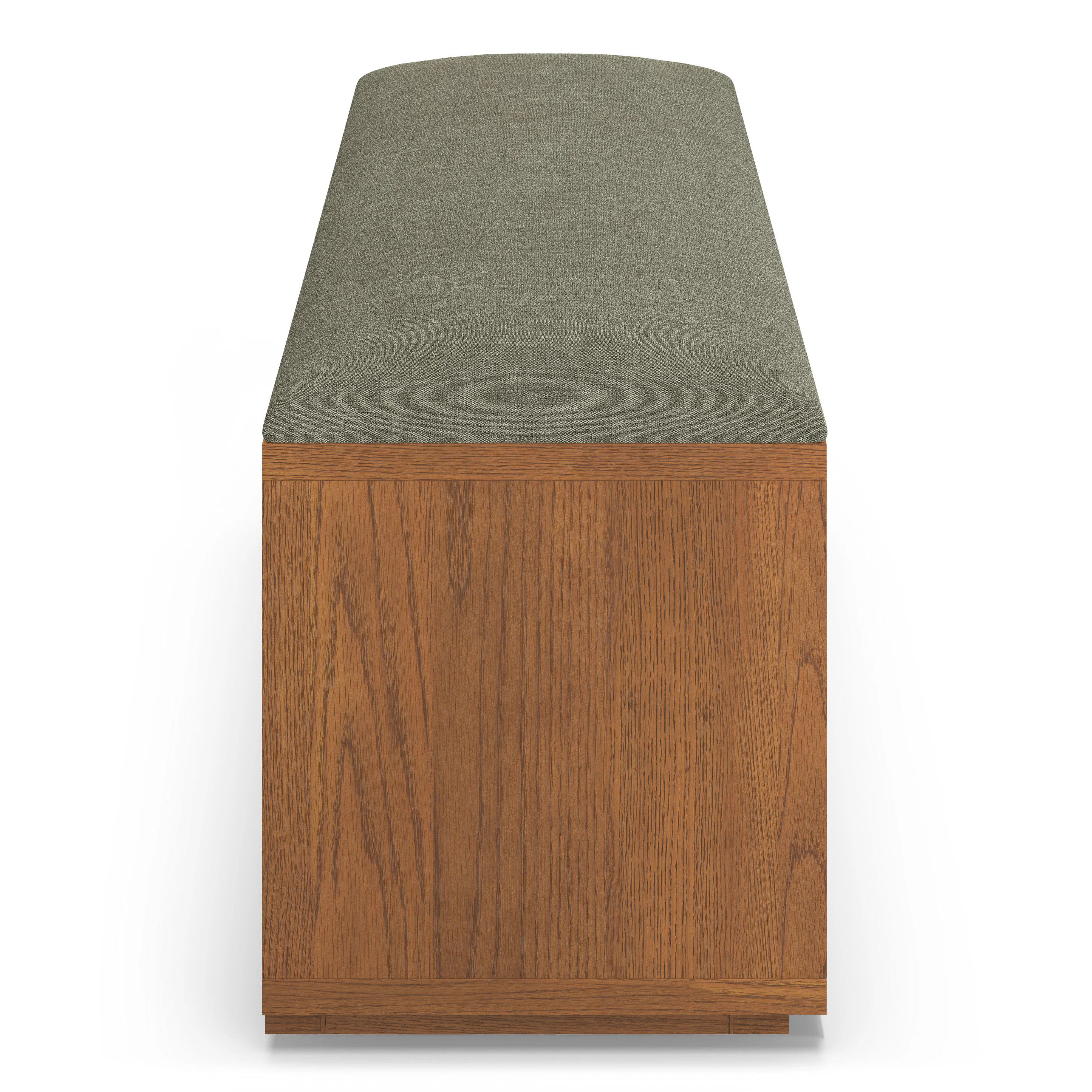 Kouva 47" Bench - Smoked Oak and Algonquin Green