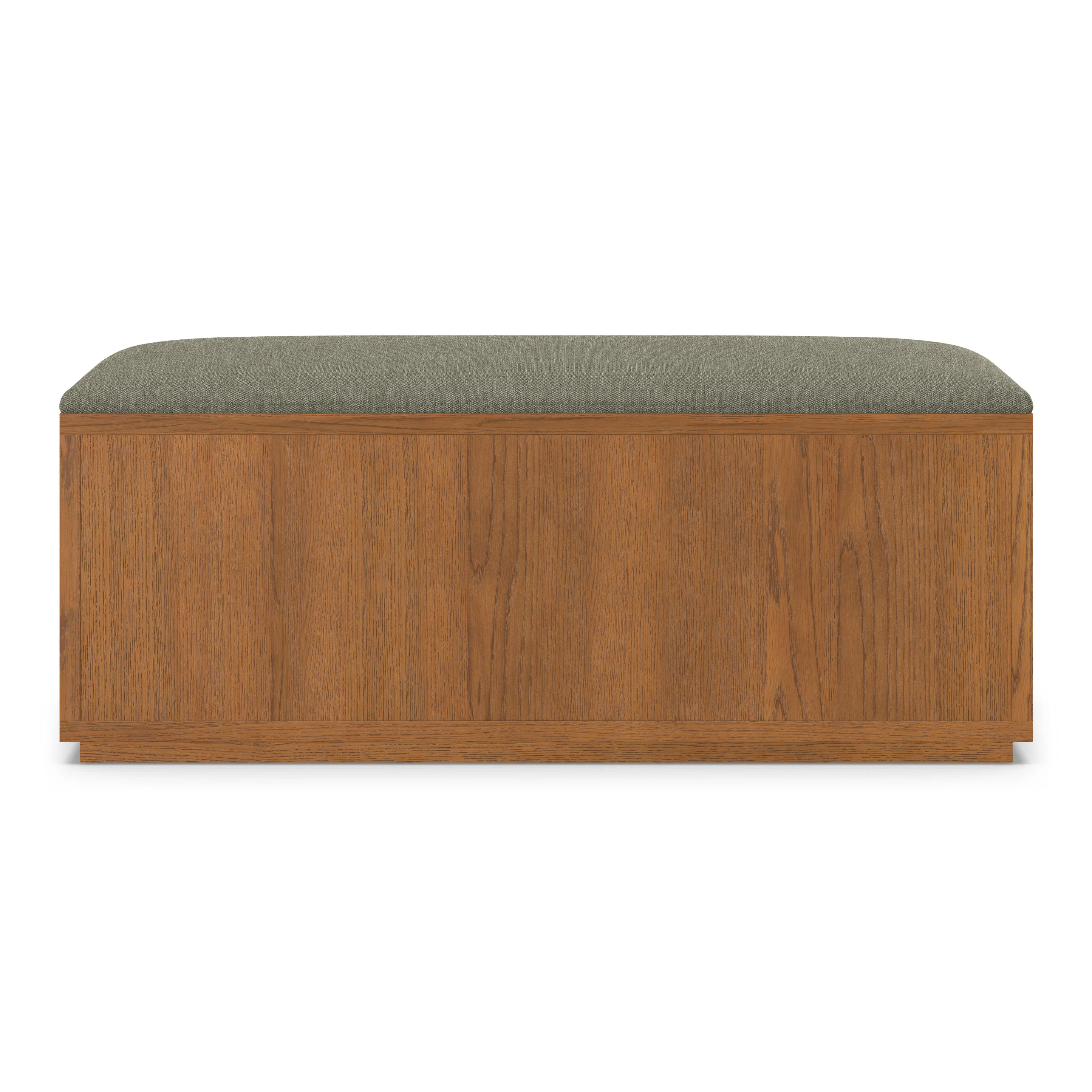 Kouva 47" Bench - Smoked Oak and Algonquin Green