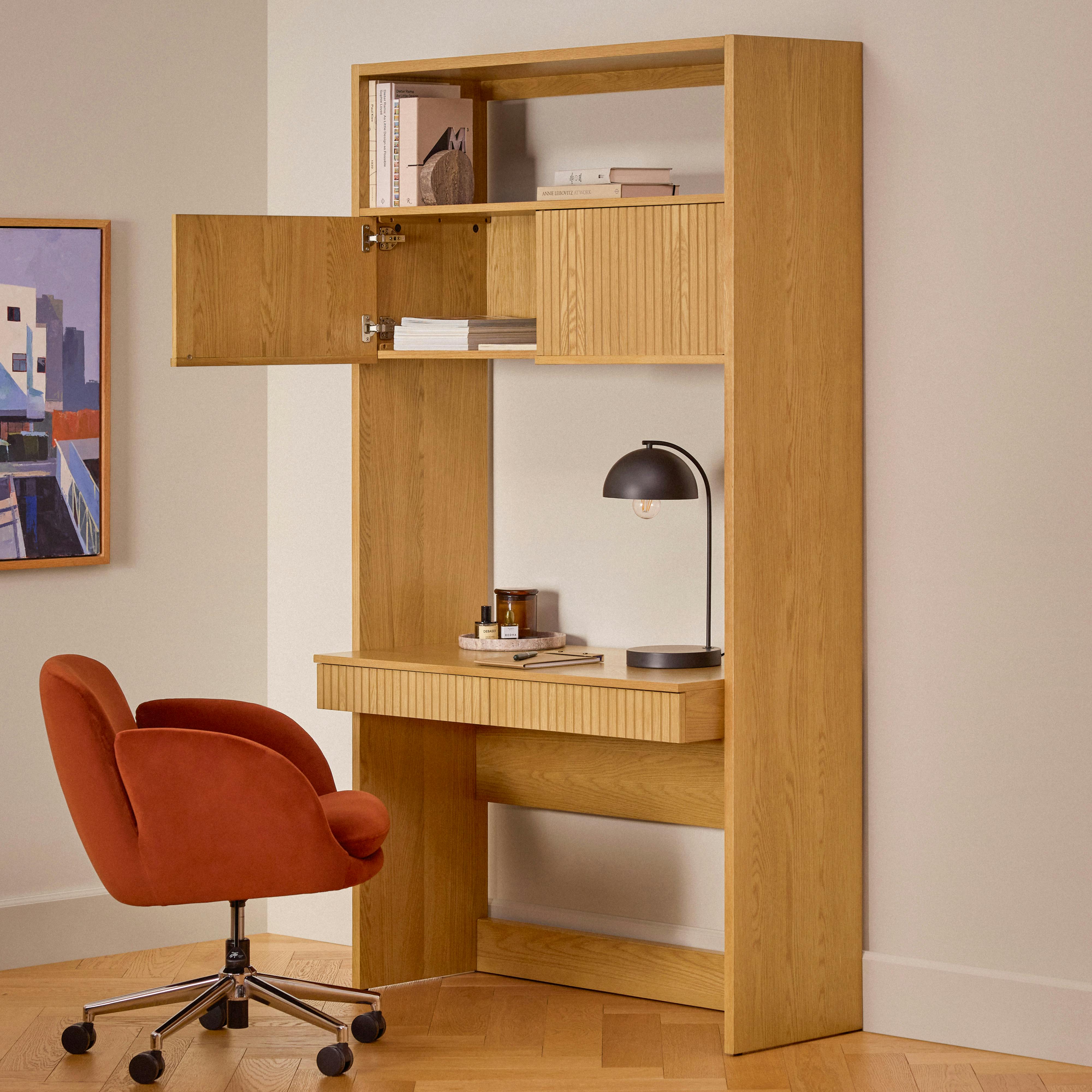 Kouva Natural Oak Modular Wall Desk | Article