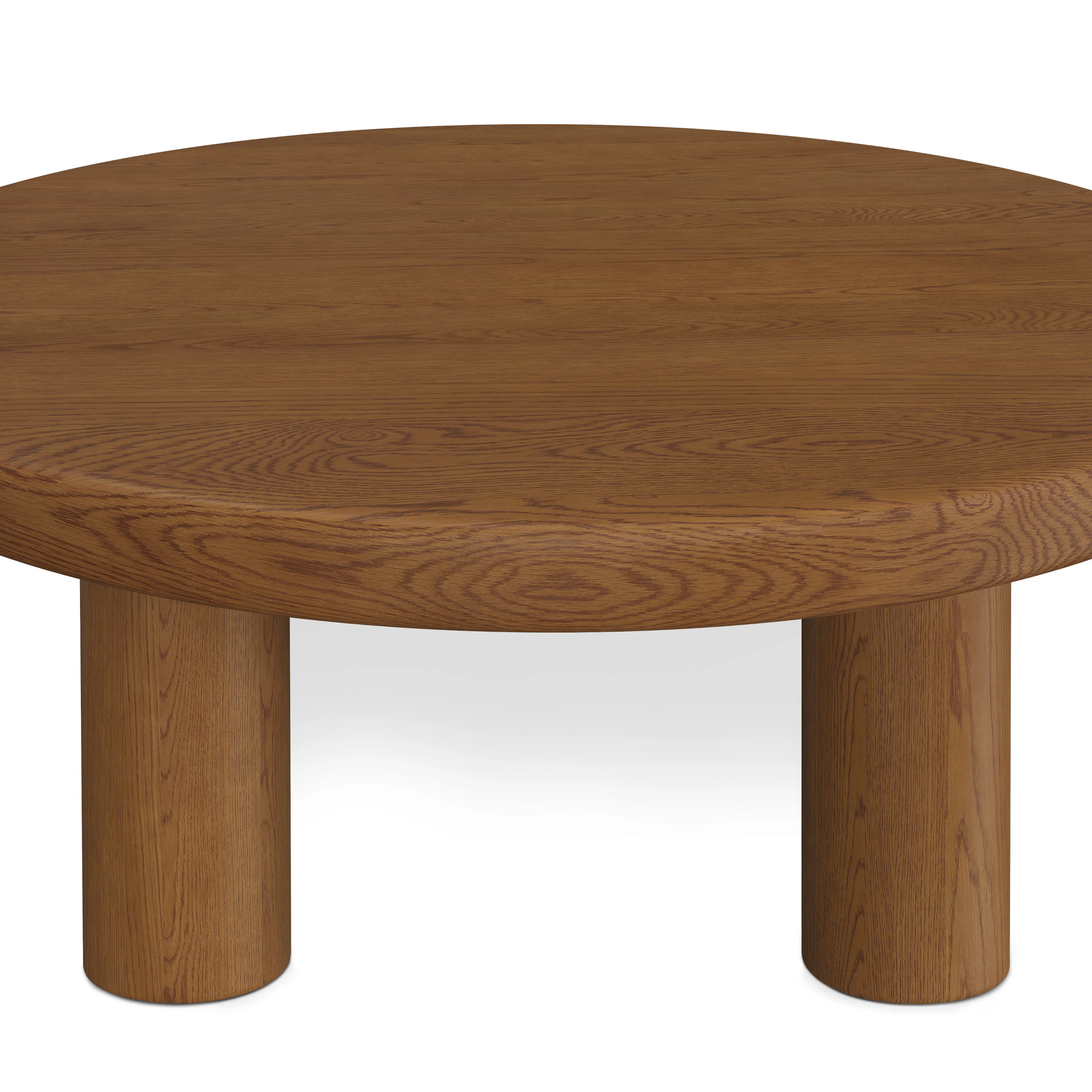 Adel 42" Round Coffee Table - Smoked Oak