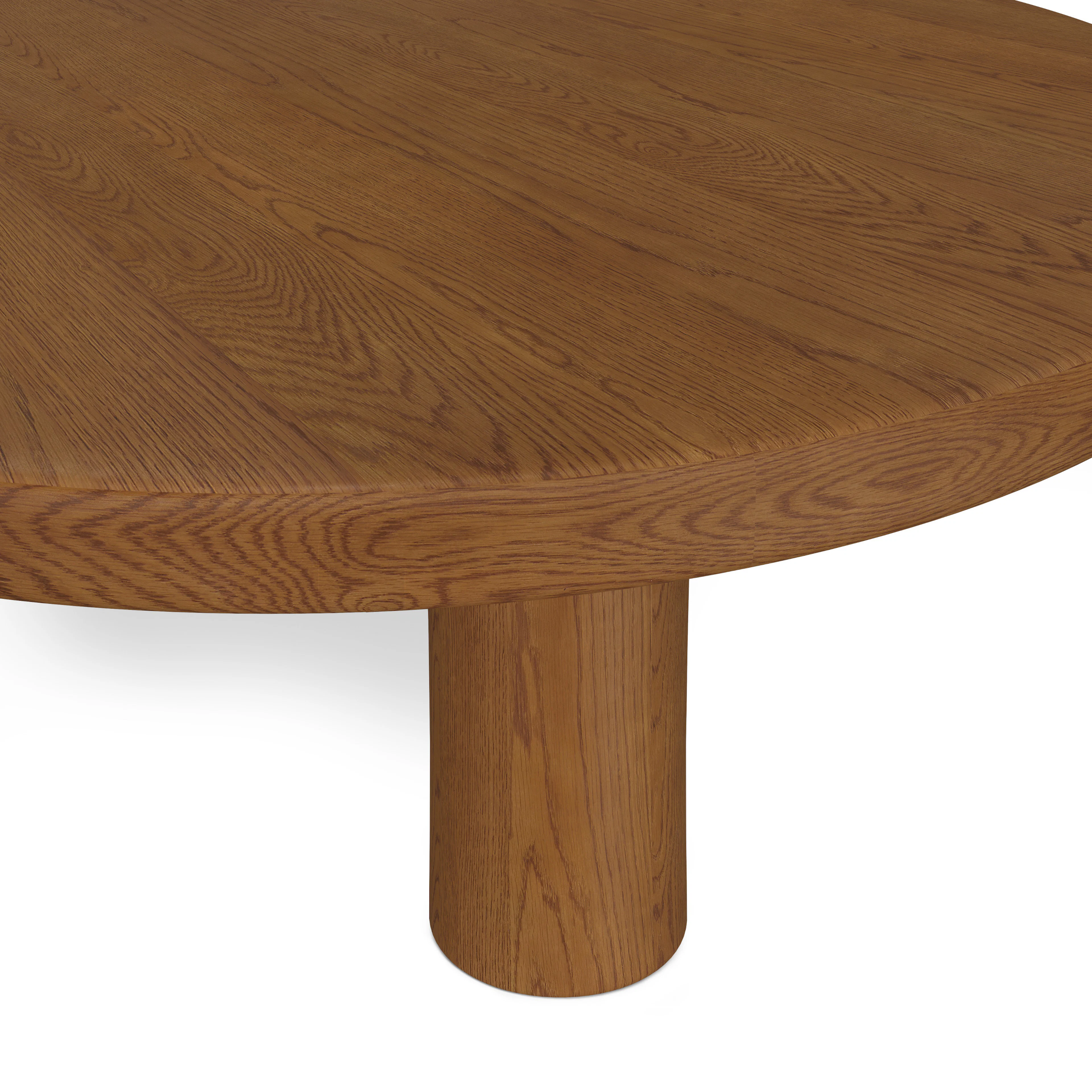 Adel 42" Round Coffee Table - Smoked Oak