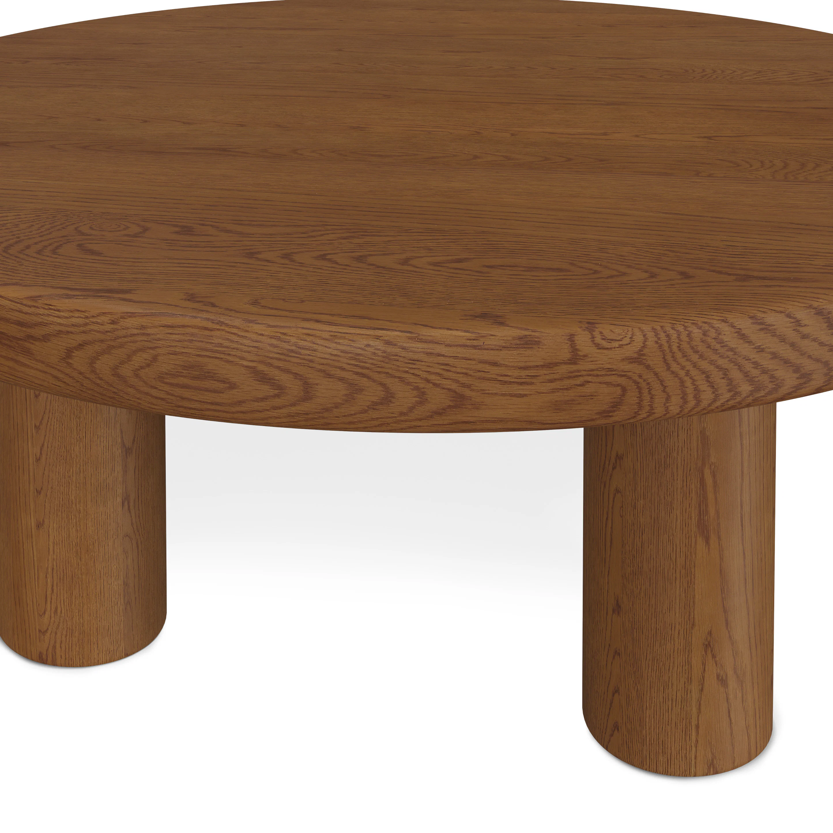 Adel 42" Round Coffee Table - Smoked Oak
