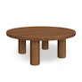 Adel 42" Round Coffee Table - Smoked Oak