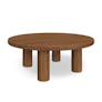 Adel 42" Round Coffee Table - Smoked Oak