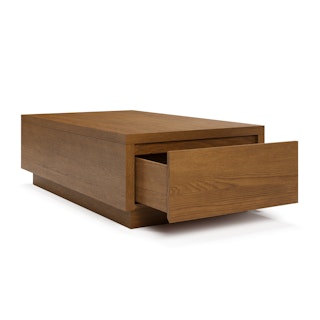 Leif 47" Storage Coffee Table - Smoked Oak