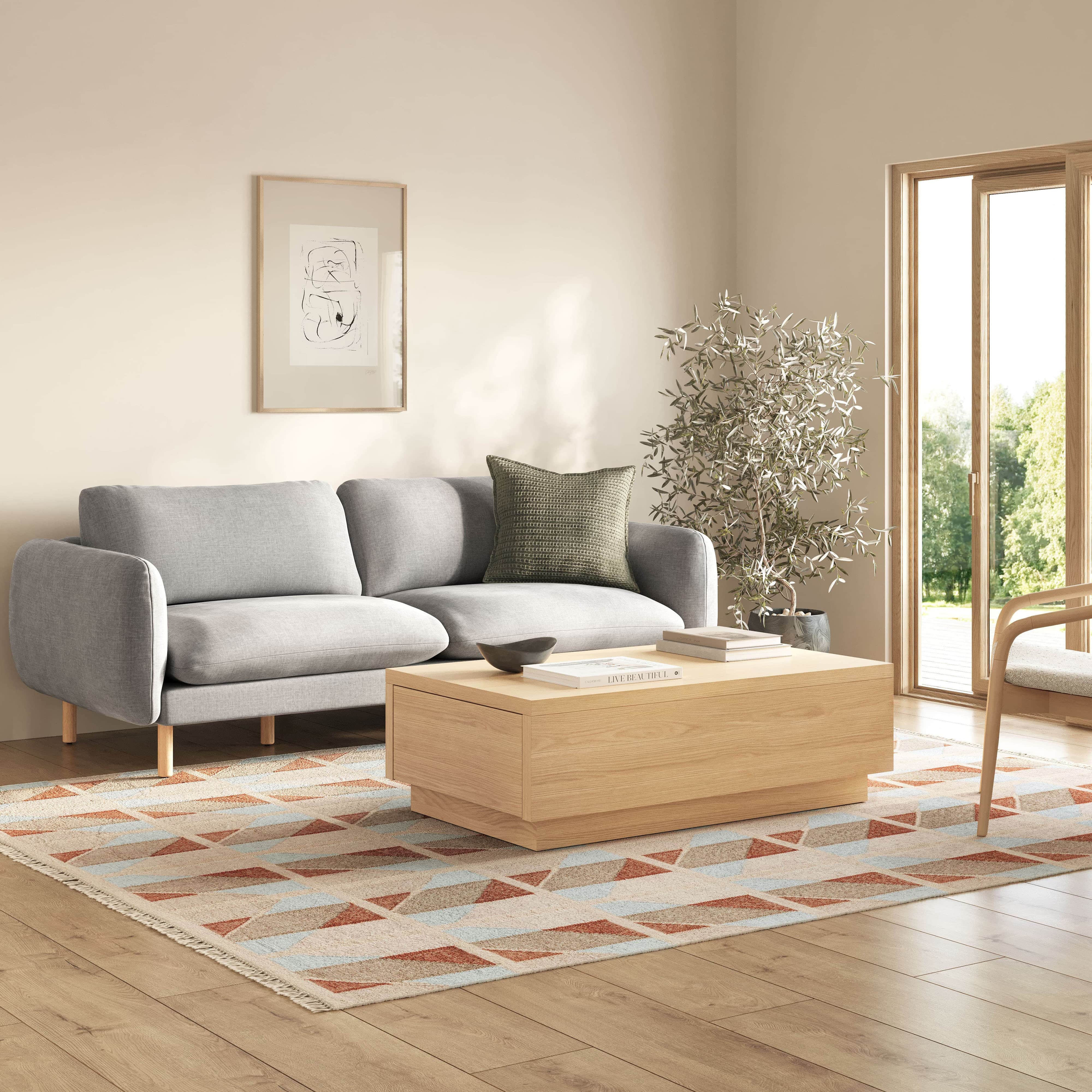 Leif White Oak Storage Coffee Table | Article