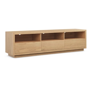 Leif 80" Media Unit - White Oak