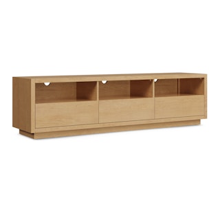 Leif 80" Media Unit - White Oak