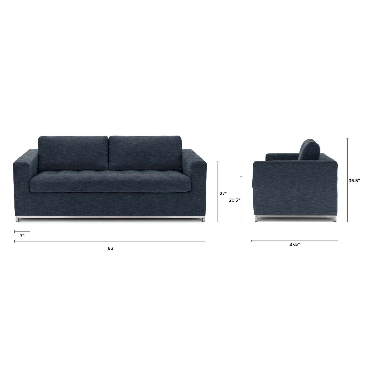Soma midnight blue sofa bed discount