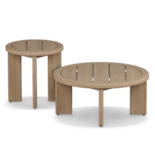 Daphne Outdoor Coffee and Side Table Set - Eucalyptus