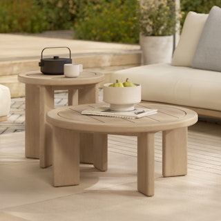 Daphne Outdoor Coffee and Side Table Set - Eucalyptus