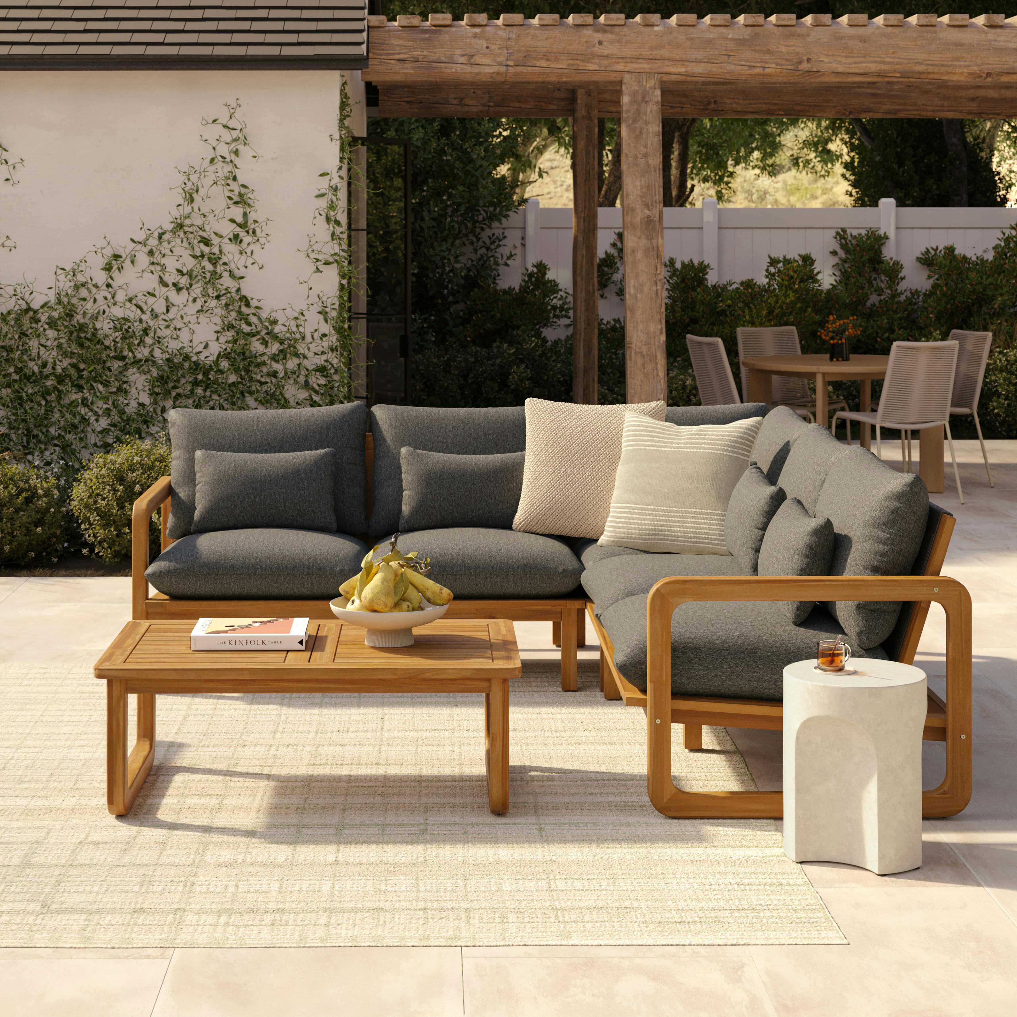 Laholm Dravite Black Corner Sectional Set | Article